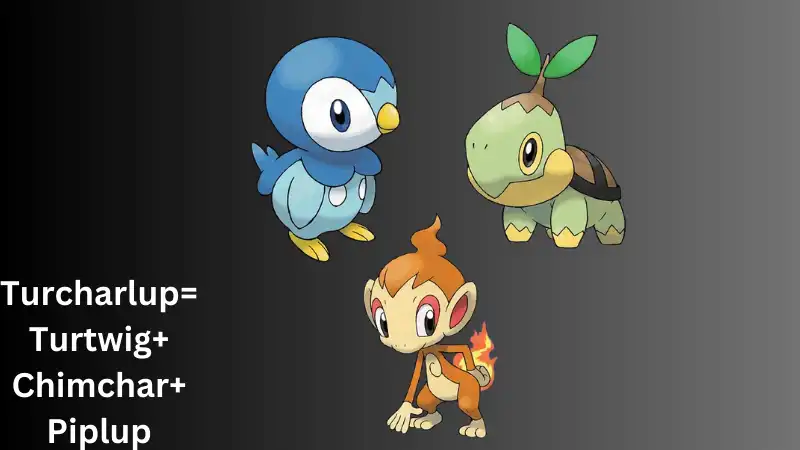 They are turtwig+chimchar+piplup pokemons in one image.