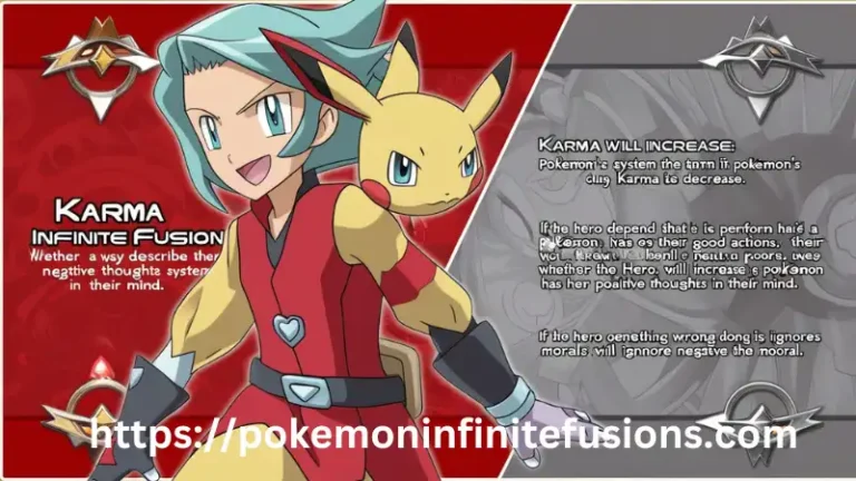 Different level of karma in pokemon infinite fusion is shown in the image.