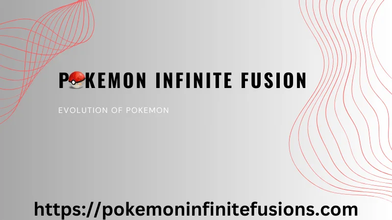 With grey background and title evolution of pokemon is shown in the image.
