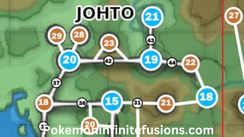 The Johto region is shown in the image.
