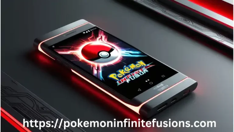 In the image, text write pokemon infinite fusion for android with mobile picture.
