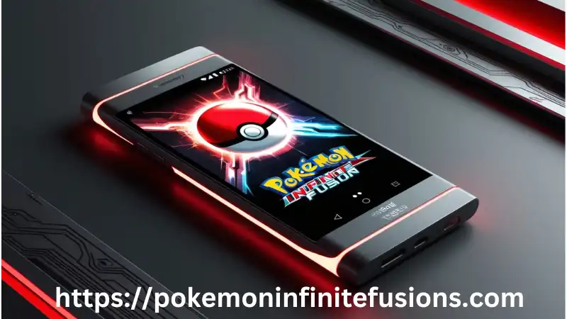 In the image, text write pokemon infinite fusion for android with mobile picture.