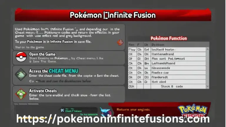 It is pokemon cheats code image with grey and red background.