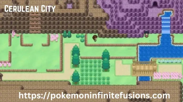 The Cerulean City of Kanto Region in pokemon fusion game is shown.