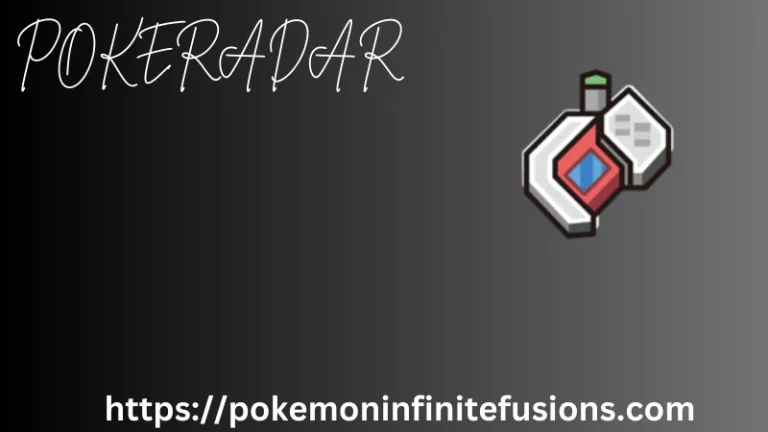 The pokeradar is shown in the image.