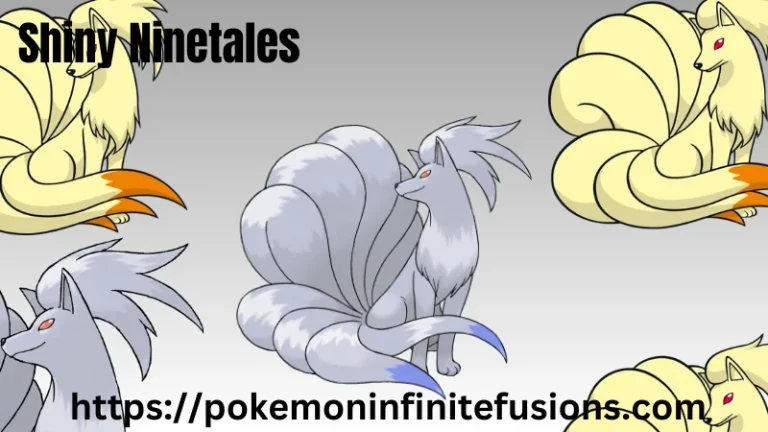 The Shiny Ninetales pokemon is shown in the image.