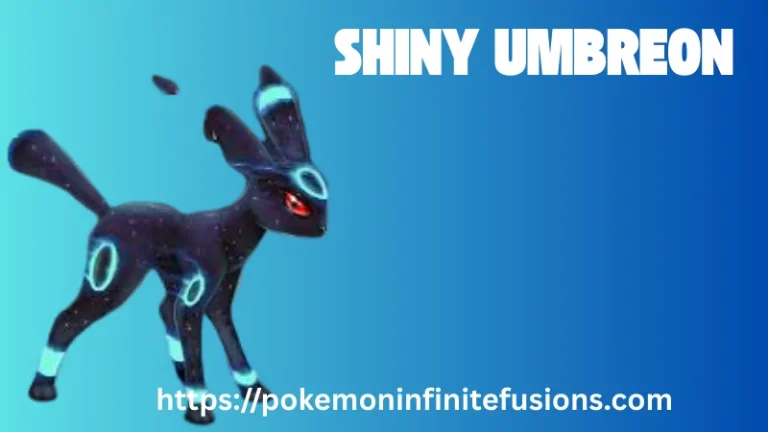 The shiny umbreon in pokemon infinite fusion is shown in the image.